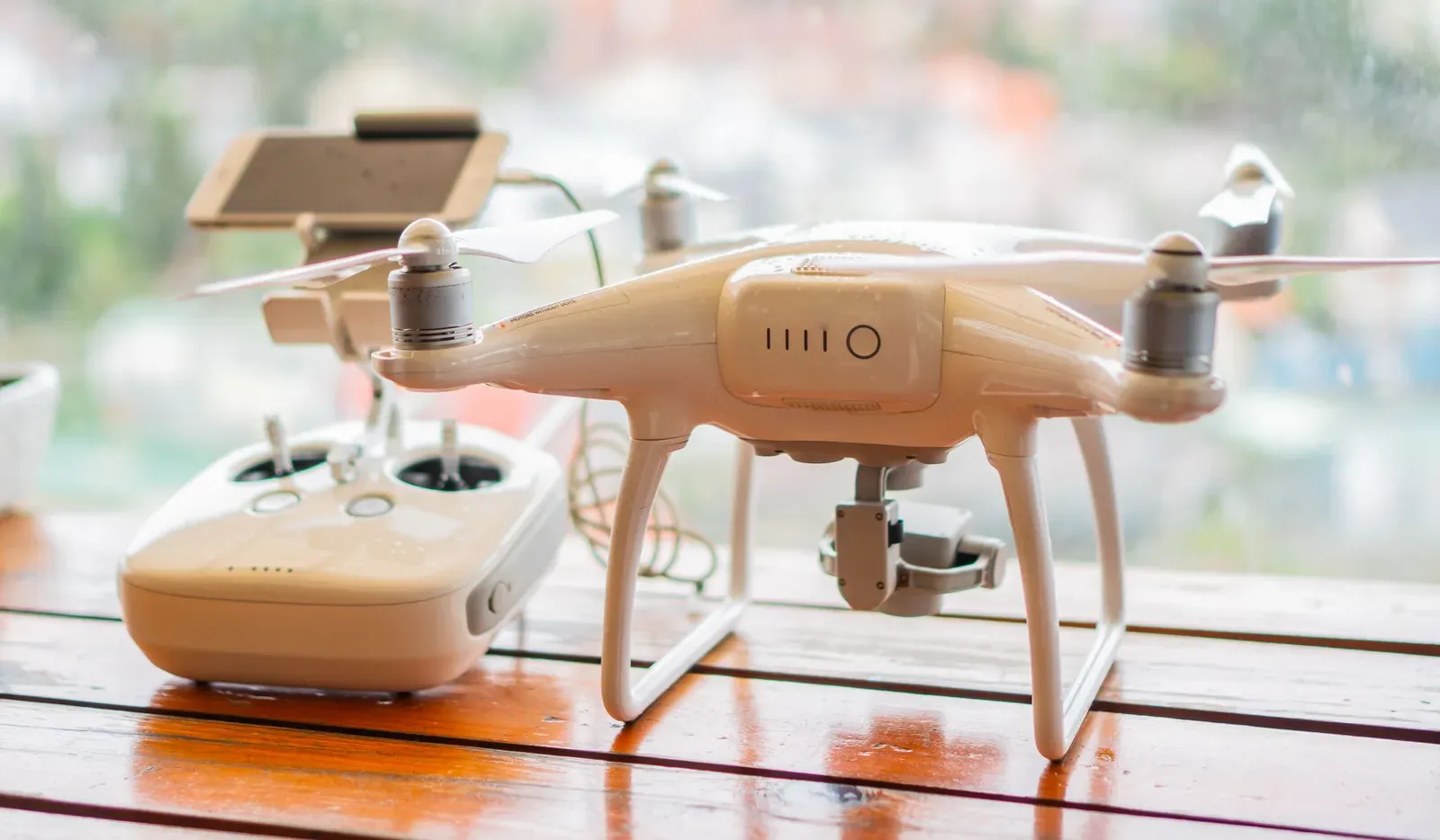 Close-up of drone electronics and flight controller components