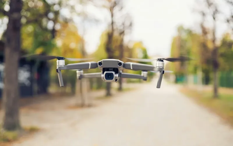Enterprise quadcopter drone in flight representing fleet operations under new regulations