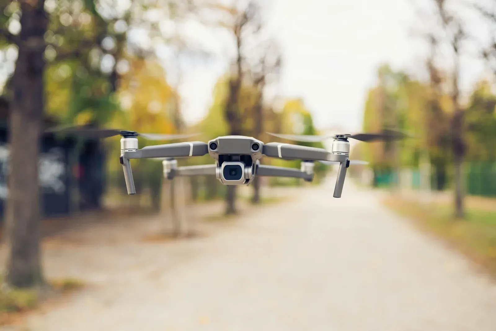 Enterprise quadcopter drone in flight representing fleet operations under new regulations